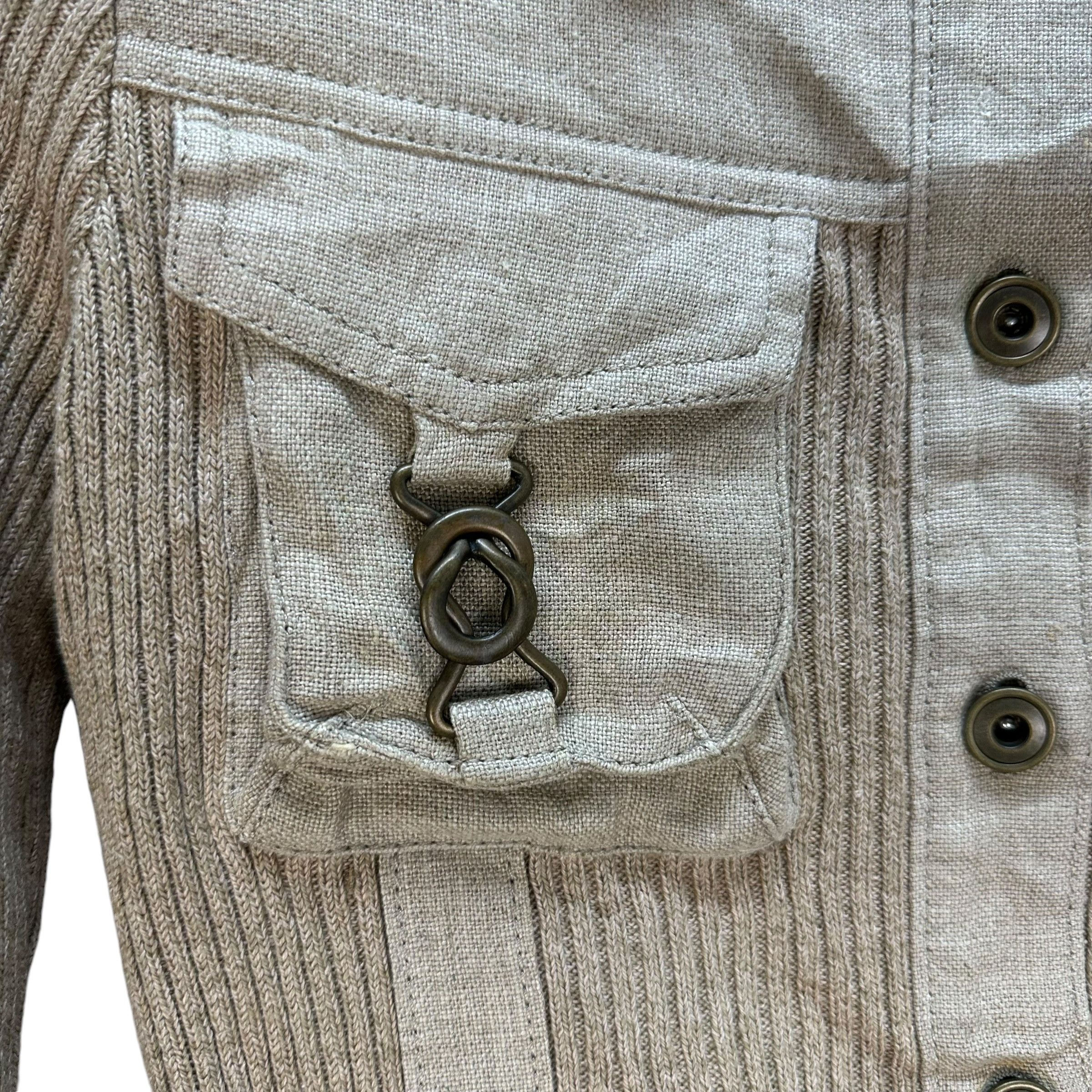 Japanese Brand FRAGILE Knitted Button Crop Shirt Jacket #1499-A62 Size S / US 4 / IT 40 - 3 Thumbnail