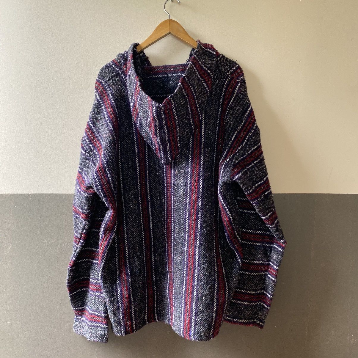 Vintage Black and Red Striped Baja Hoodie Pullover Size US XL / EU 56 / 4 - 12 Thumbnail