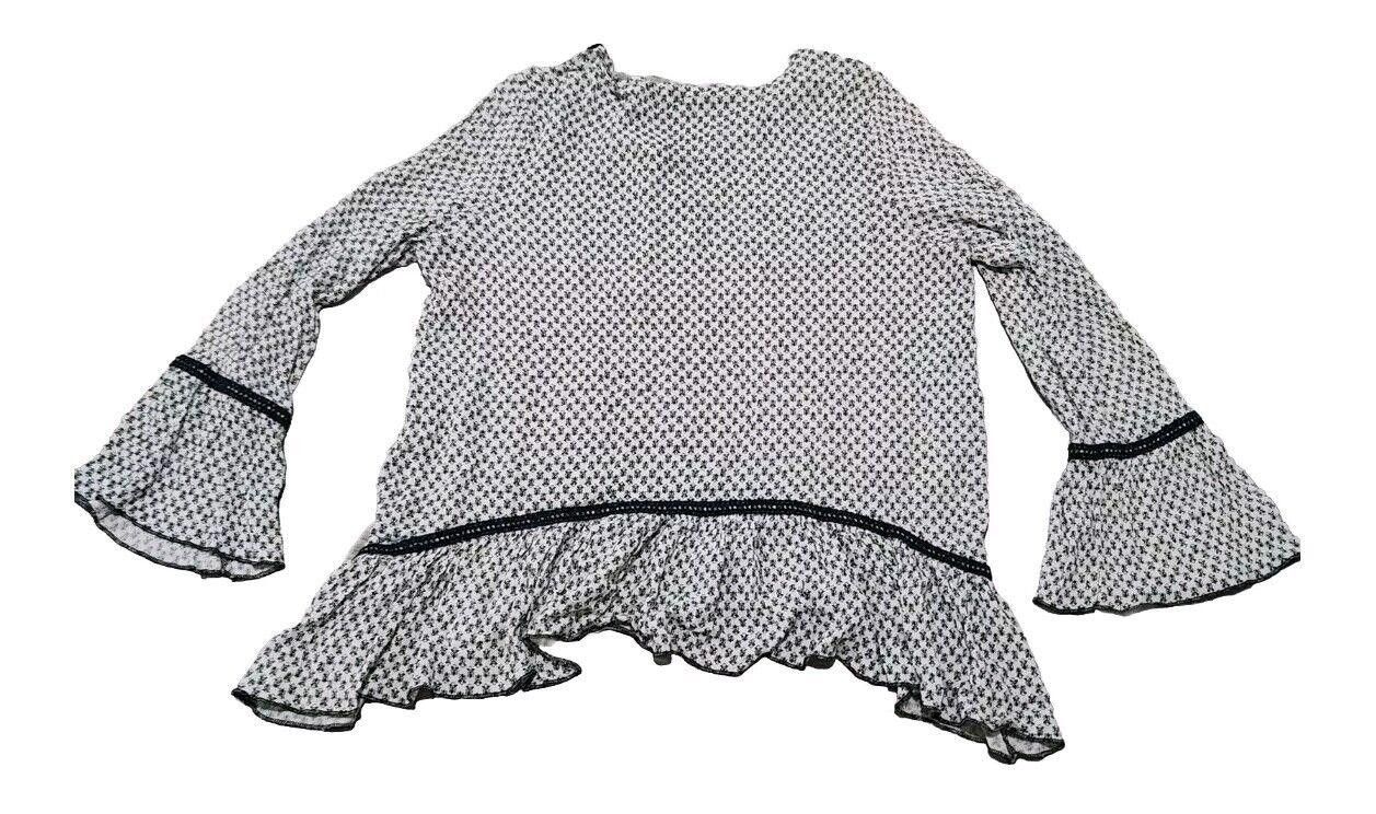 Designer Living Doll Top Extra Large Shirt Blouse Boho Long Bell Size XL / US 12-14 / IT 48-50 - 5 Thumbnail
