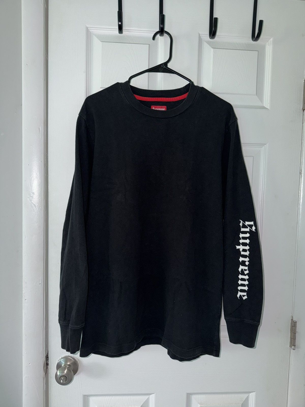 Supreme Supreme Old English Long-Sleeve Top (white) | Grailed