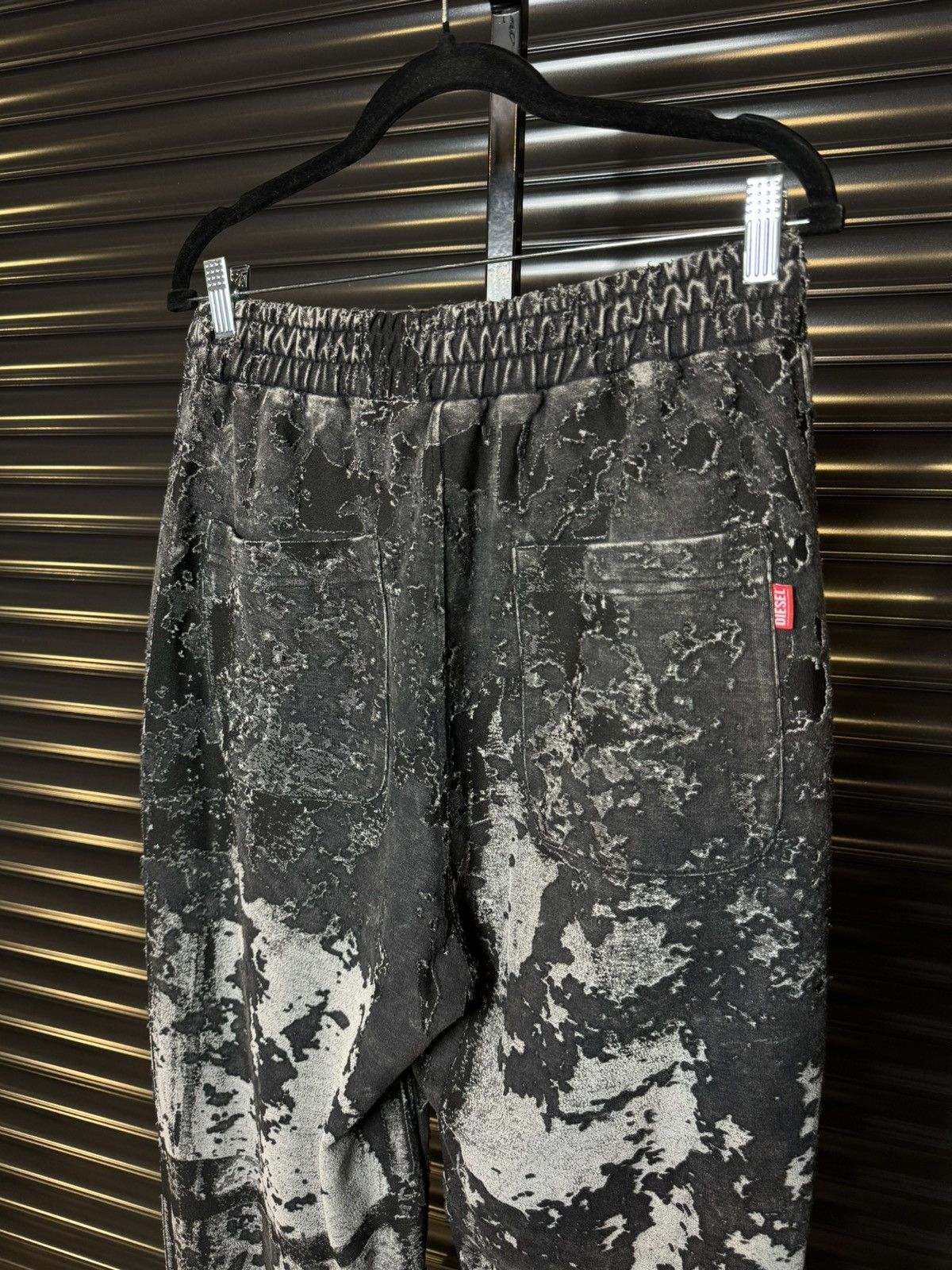 Diesel Diesel Black Burnout Camo Track Sweatpants - Medium Size US 30 / EU 46 - 4 Thumbnail