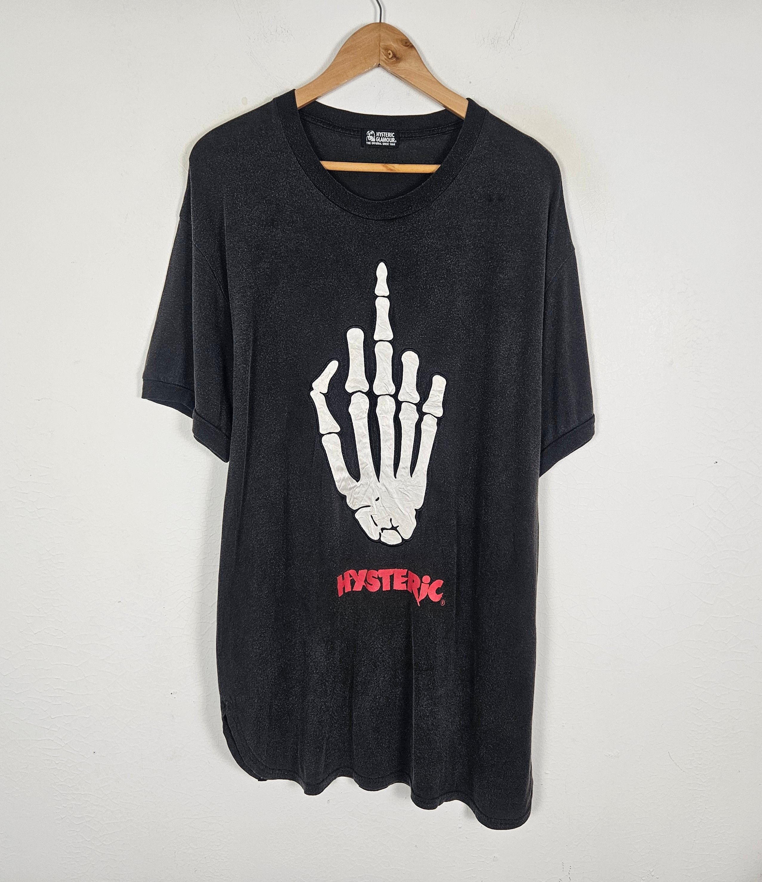 Hysteric Glamour Hysteric Glamour Skeleton Middle Finger shirt Size US L / EU 52-54 / 3 - 2 Thumbnail