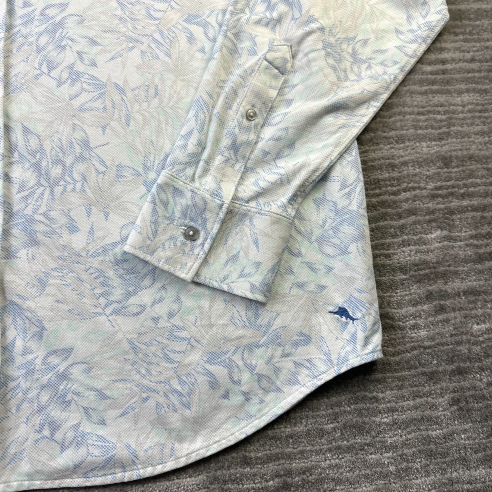 Tommy Bahama Tommy Bahama Shirt Mens 2XL San Lucio Button Up Islandzone Performance Floral Long Sleeve Collared Casual Cotton Polyester Embroidered Flower Size US XXL / EU 58 / 5 - 3 Thumbnail