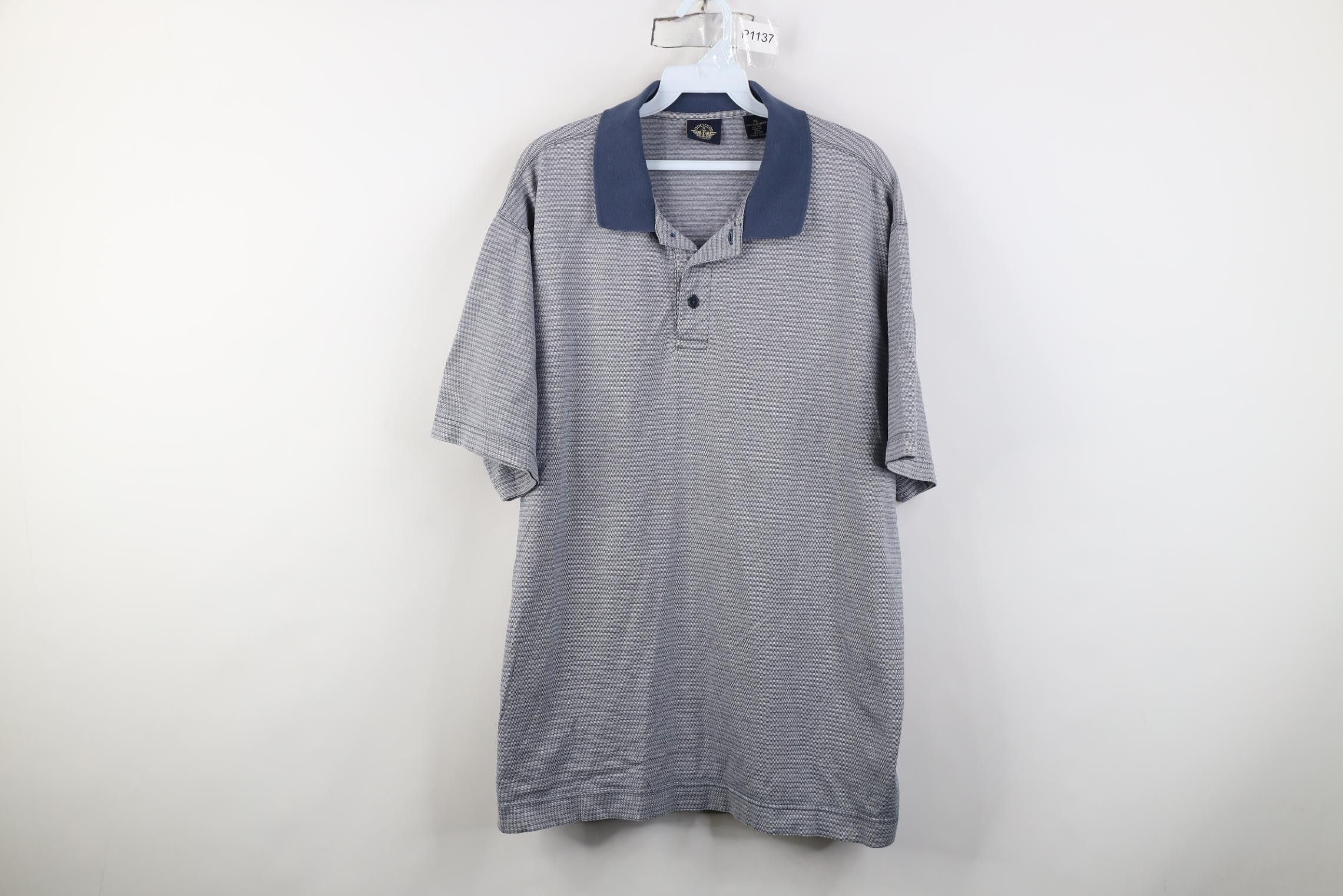 Vintage Vintage 90s Streetwear Striped Knit Collared Golf Polo Shirt Size US XL / EU 56 / 4 - 1 Thumbnail