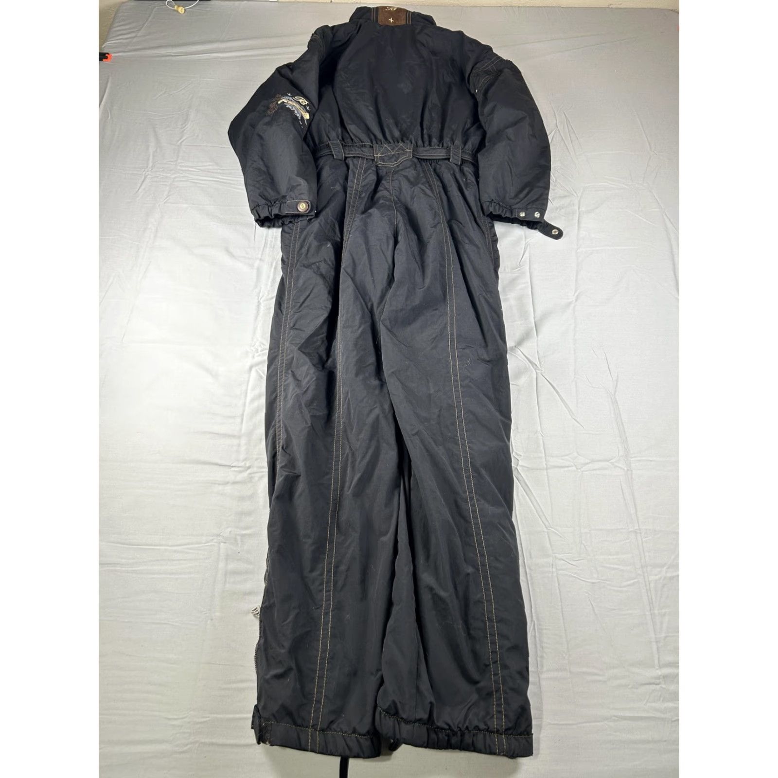 Bogner Bogner Ski One-Piece Jumpsuit Womens Size 10 Large Belted Black Vintage USA 31 in Inseam Size 32" / US 10 / IT 46 - 2 Thumbnail