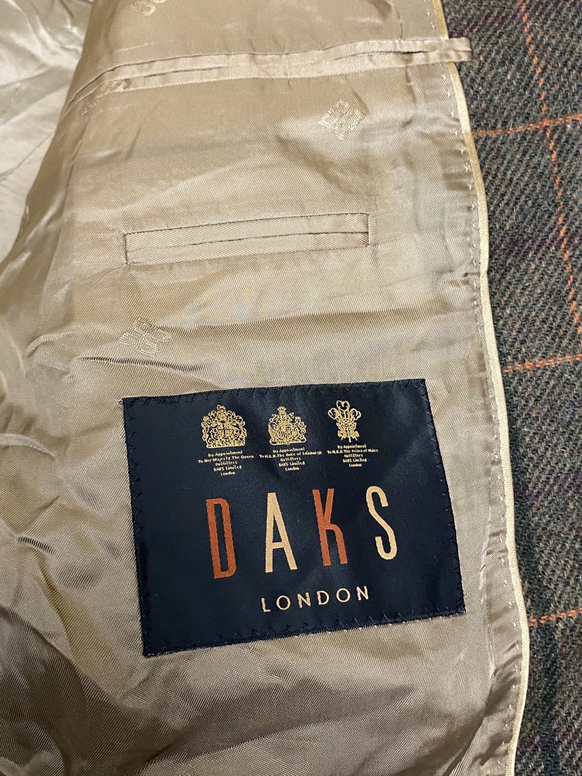 DAKS Daks London Vintage Checkered Wool Blazer Luxury British 54 Size 44R - 8 Thumbnail
