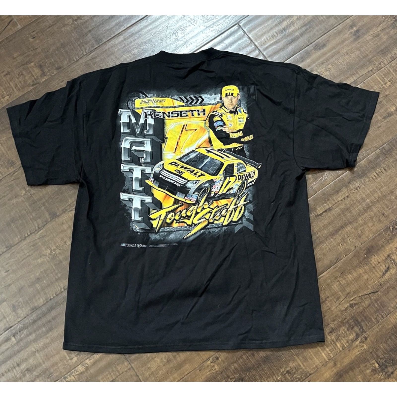 Chase Authentics VINTAGE Matt Kenseth #17 T-Shirt Mens XL Black Nascar Dewalt Racing Double Sided Size US XL / EU 56 / 4 - 4 Thumbnail