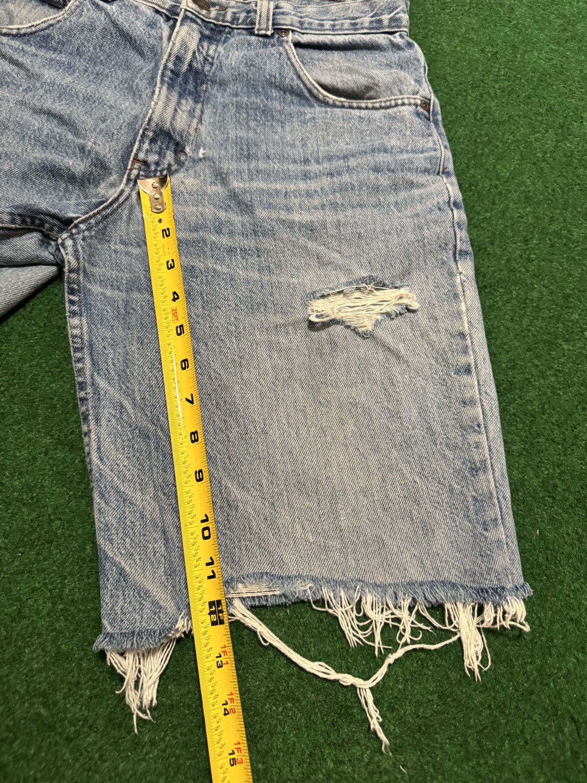 Vintage Y2K Distressed Grunge Cutoff Jorts Distressed Denim Shorts Size US 32 / EU 48 - 5 Thumbnail