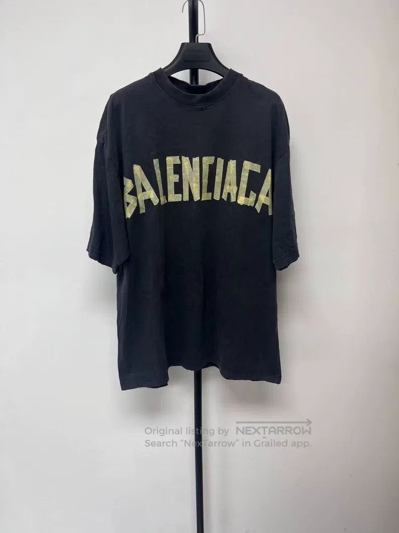 Balenciaga Balenciaga Tape Letter Logo Printed Ribbed Knit Loose Shor Size US XS / EU 42 / 0 - 1 Thumbnail