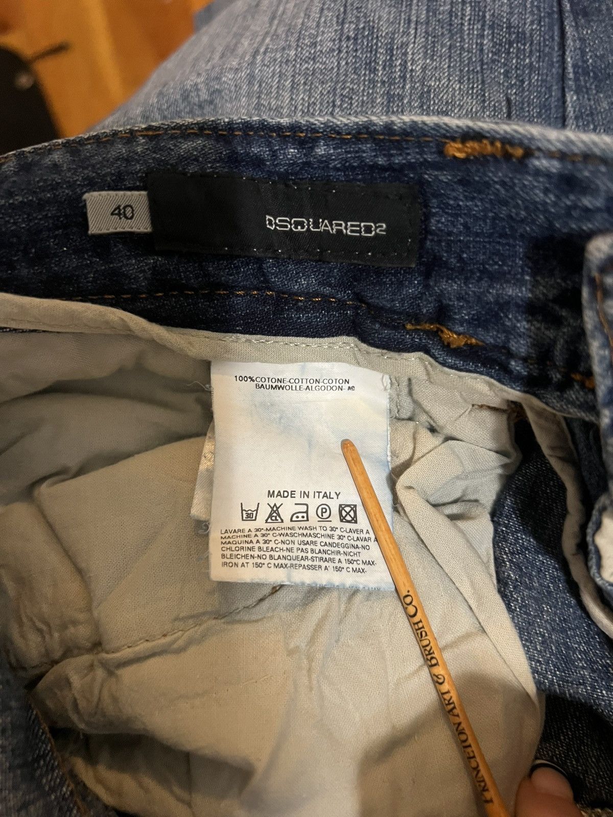 Dsquared2 DSquared2 Vintage Embroidered Low Rise Flare Jeans Size 27" / US 4 / IT 40 - 7 Thumbnail