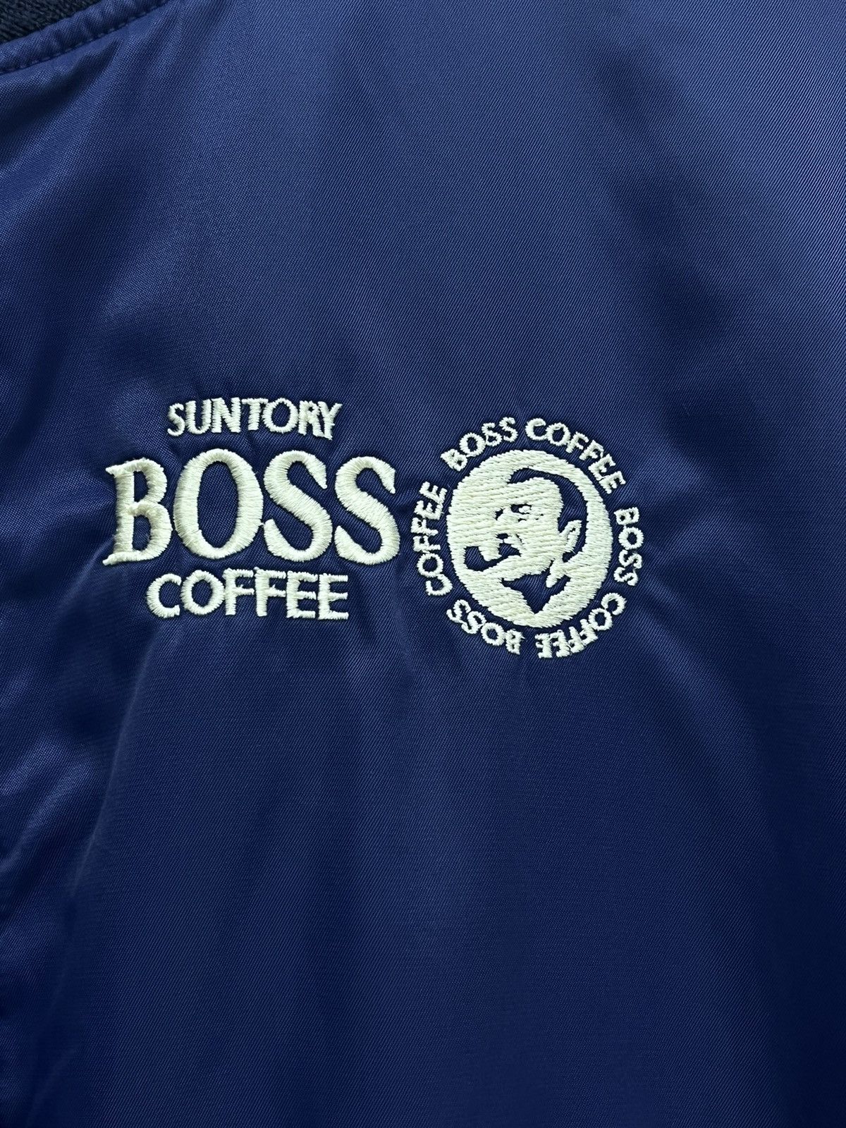 💥Vintage SUNTORY BOSS COFFEE Japan MA-1 Bomber Jacket