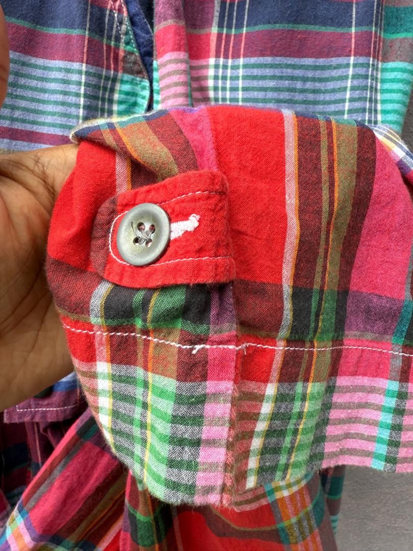 Polo Ralph Lauren Vintage 90s Polo RL Madras Tartan Cargo Trouser Pant Size US 30 / EU 46 - 9 Thumbnail