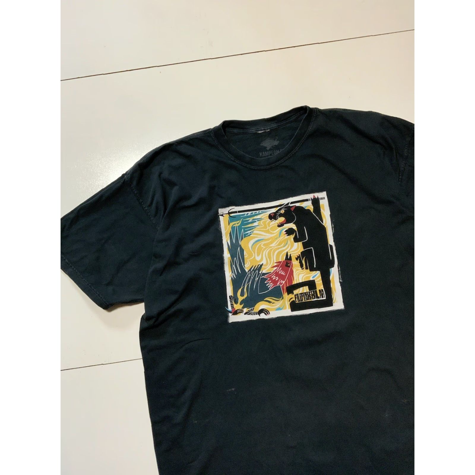 Vintage Kampeon T-Shirt Mens Regular Gray XXL Graphic Justice Philippines Filipino S/S Size US XXL / EU 58 / 5 - 4 Thumbnail