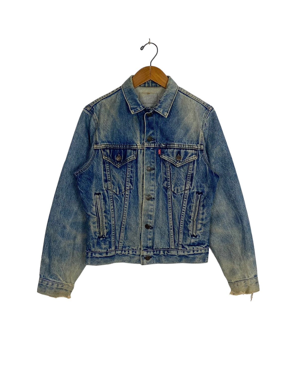 Levi's Rare‼️ Vintage DISTRESSED Levi’s Denim Trucker Jacket Size US S / EU 44-46 / 1 - 1 Thumbnail