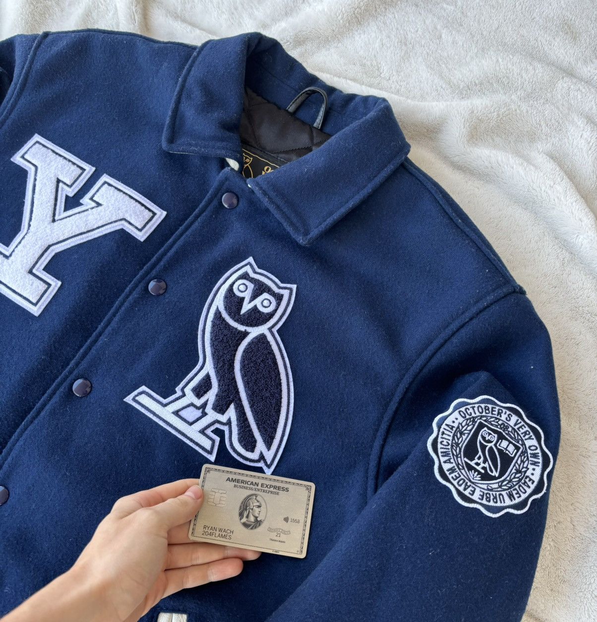 October's Very Own OVO x Yale University Navy Varsity Jacket Size US S / EU 44-46 / 1 - 4 Thumbnail