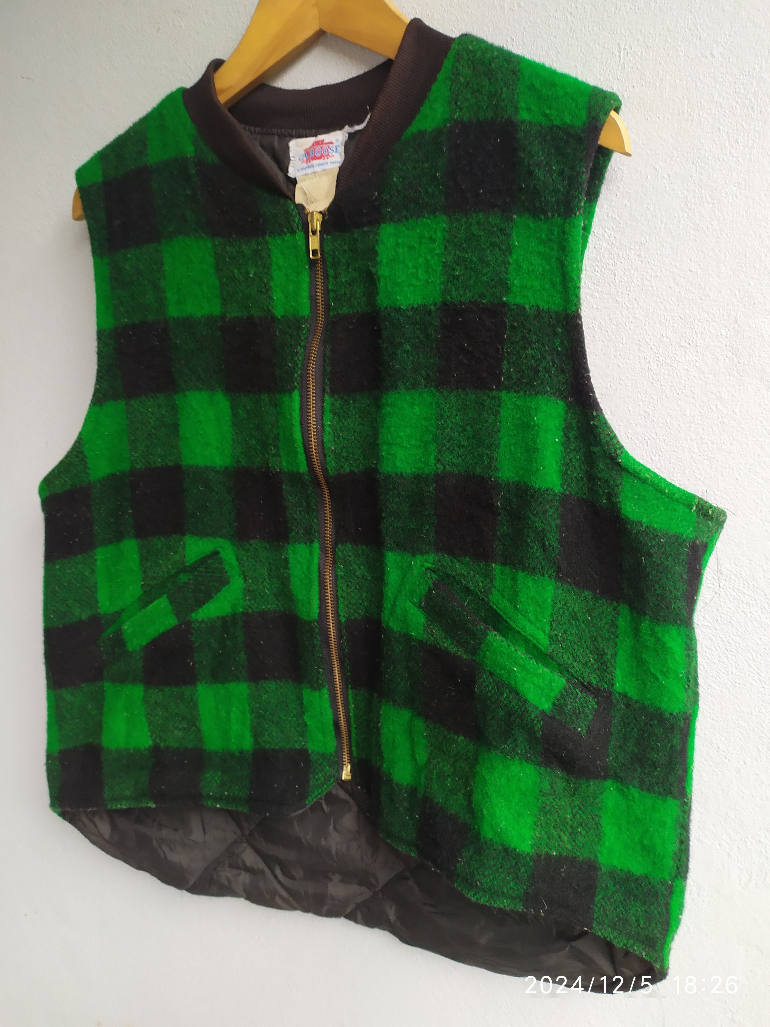Vintage CABOOSE GREEN TARTAN VEST JACKET Size US L / EU 52-54 / 3 - 7 Thumbnail