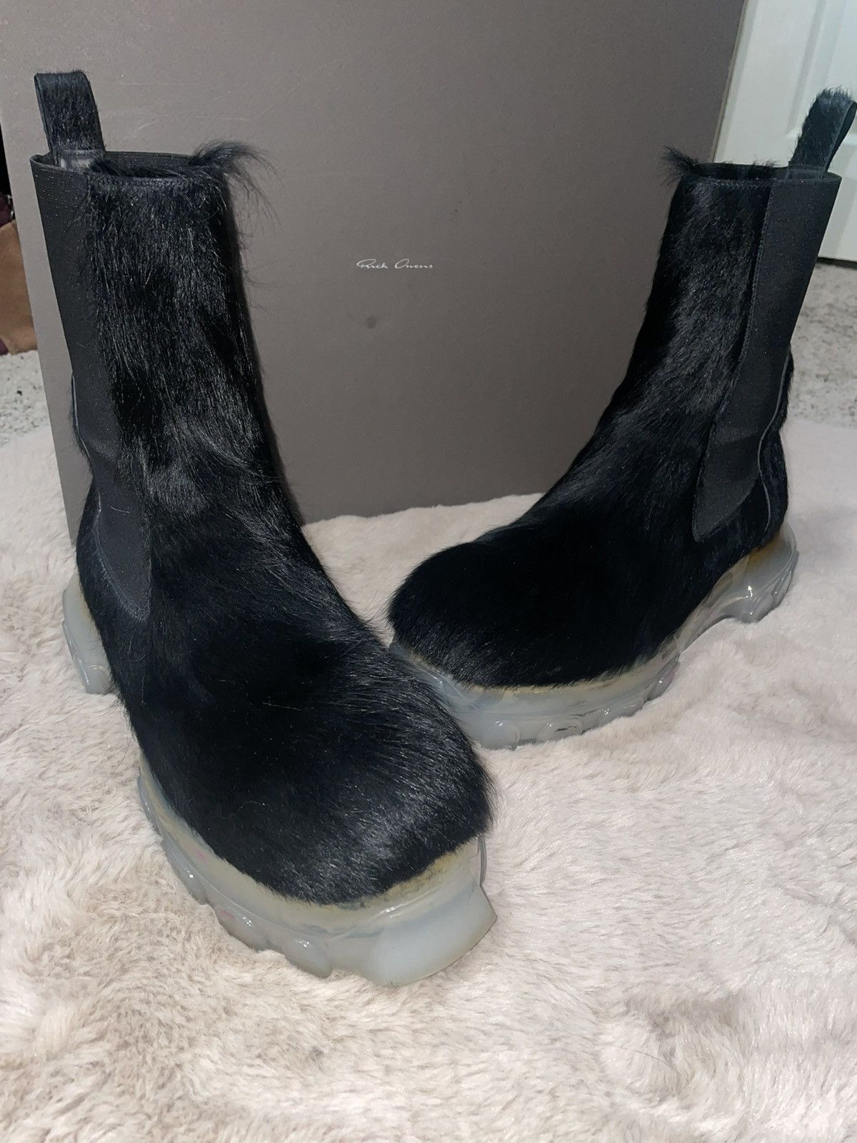 image of Rick Owens Beatle Bozo Tractor Black/clear Shoes, Men's (Size 11)