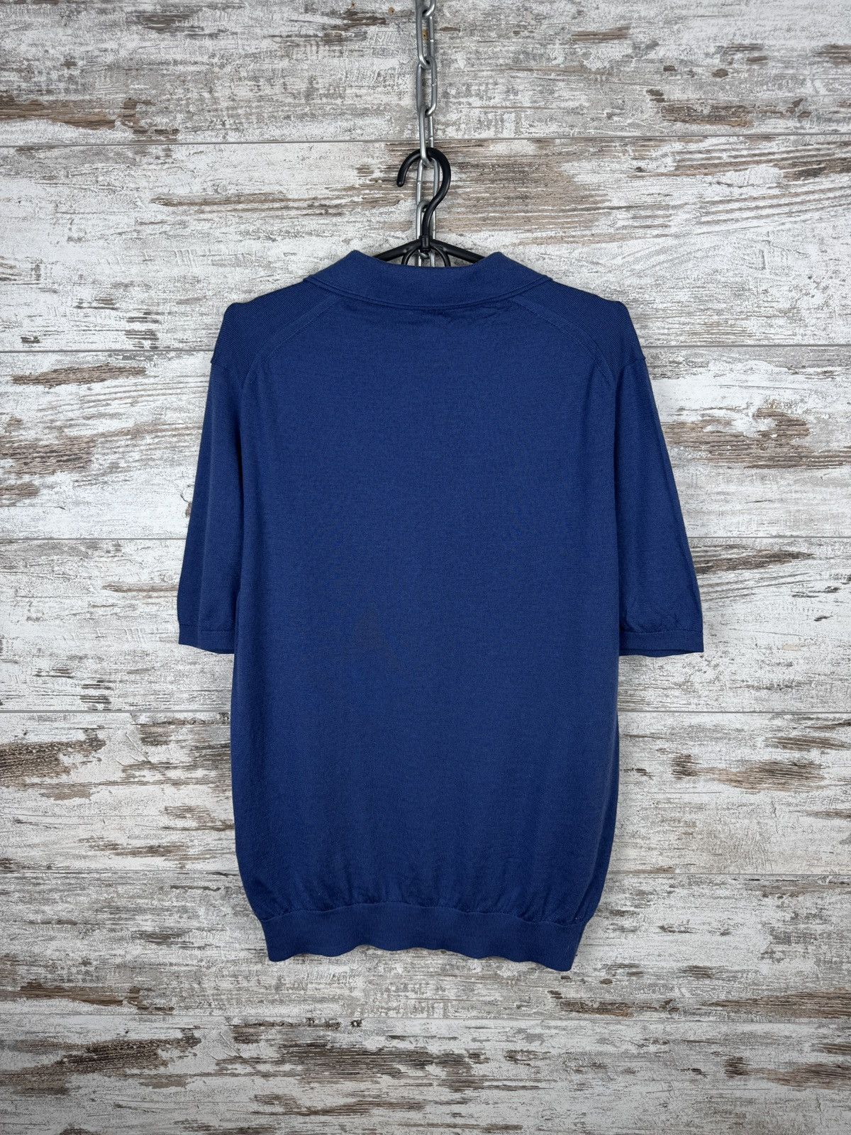 Reiss Mens Vintage Reiss polos merino wool T-shirt blue tee Size US L / EU 52-54 / 3 - 10 Thumbnail