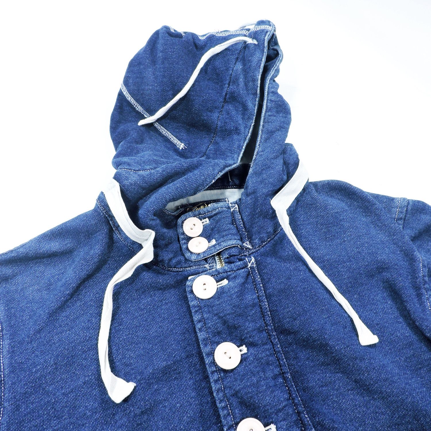 Japanese Brand HOUSTON UNION MADE NAVAL EQUIP SMOCK INDIGO DENIM JACKET Size US M / EU 48-50 / 2 - 8 Thumbnail