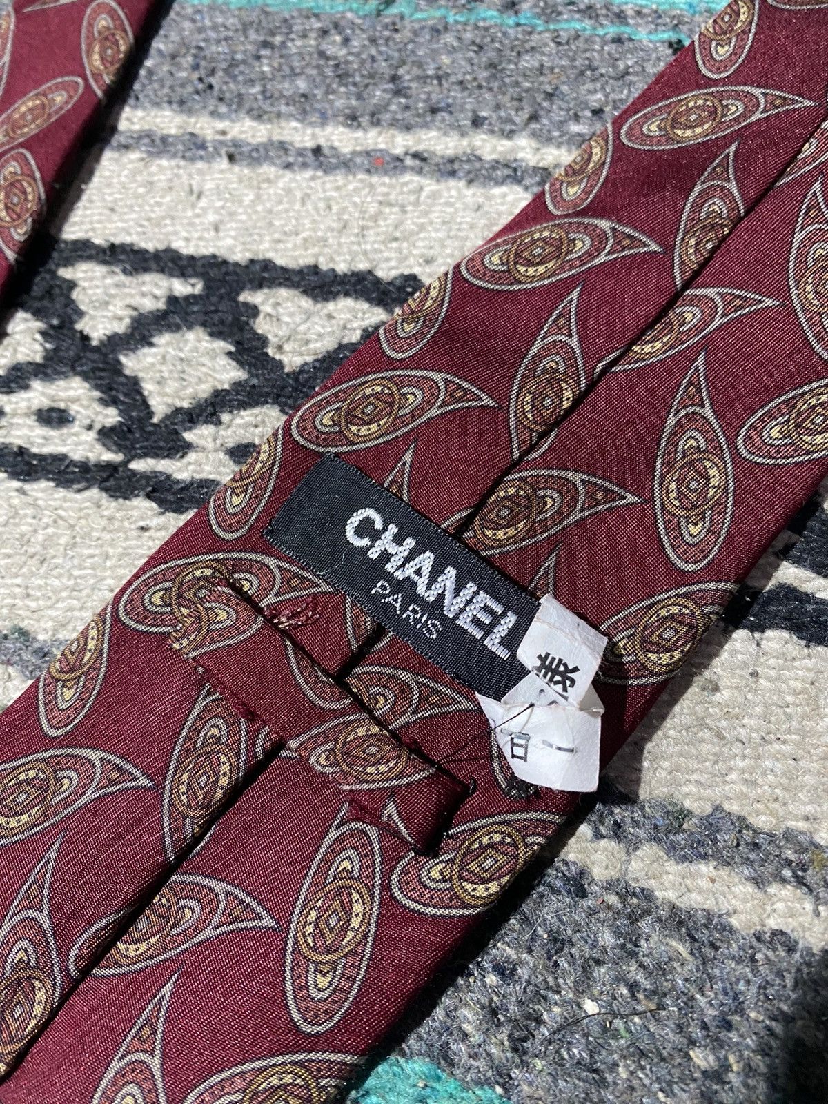 Chanel Chanel Pattern Tie Size ONE SIZE - 2 Thumbnail