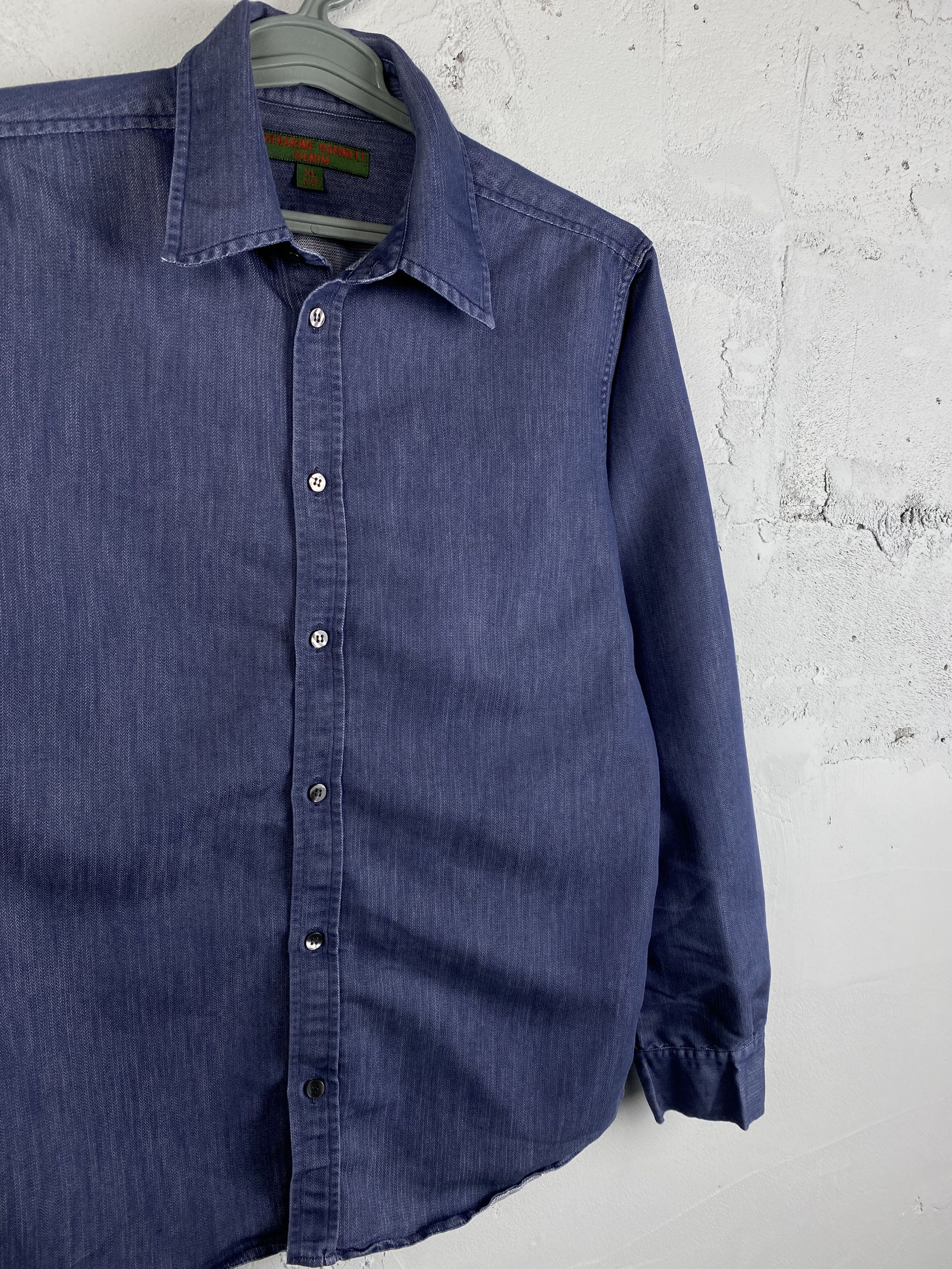 Hysteric Glamour × Katharine Hamnett London Katharine Hamnett Indigo Jeans Denim Overshirt Size US XL / EU 56 / 4 - 2 Thumbnail