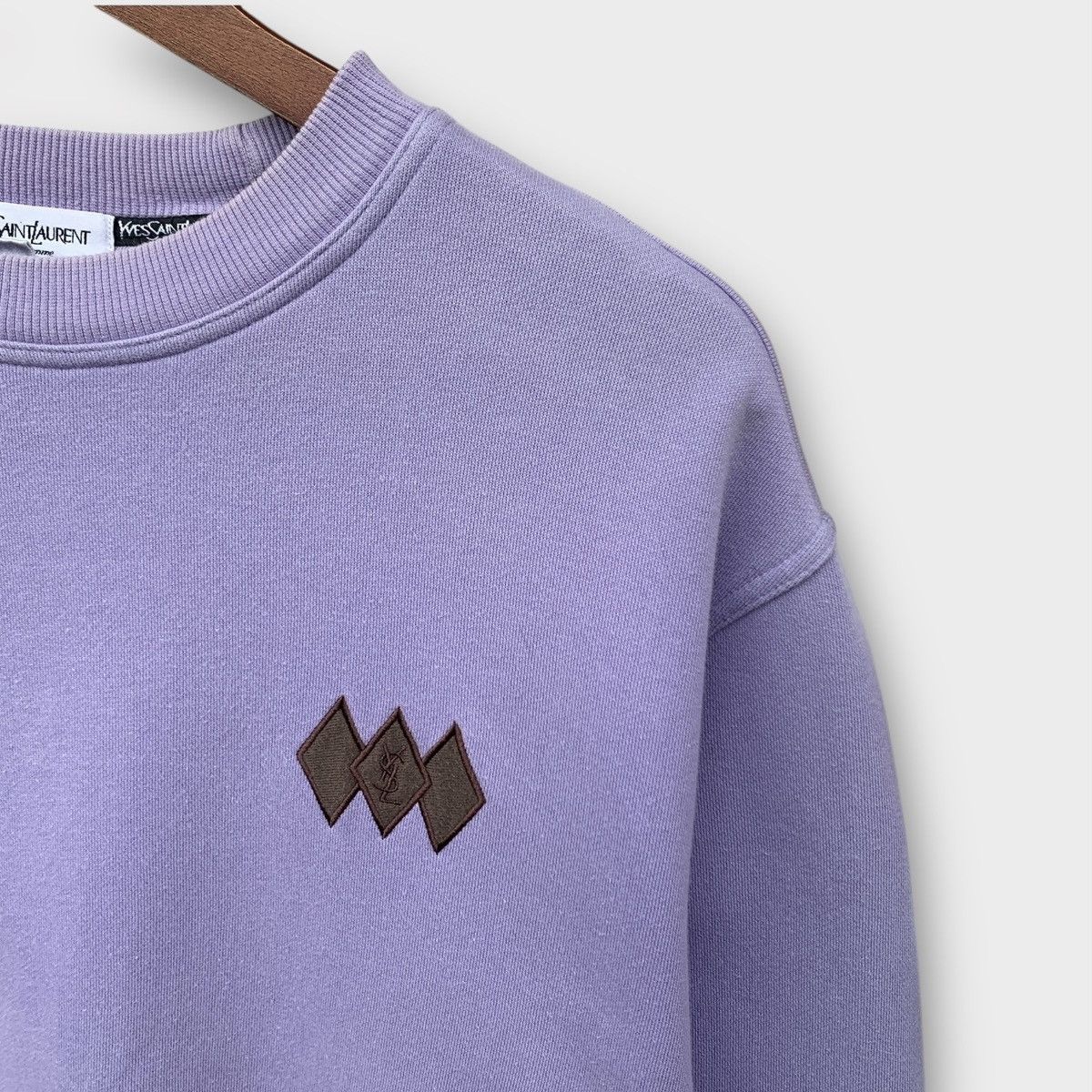 Yves Saint Laurent YSL CREWNECK LONG SLEEVE SWEATSHIRT EMBROIDERED LOGO Size US M / EU 48-50 / 2 - 5 Thumbnail