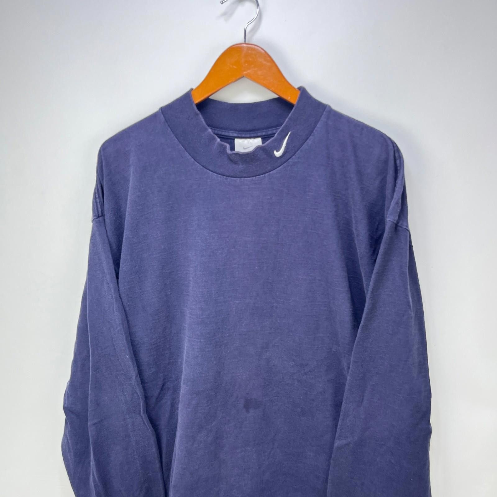 Nike Vintage Nike Sun Faded Swoosh Mock Neck Shirt 2XL Size US XXL / EU 58 / 5 - 2 Thumbnail
