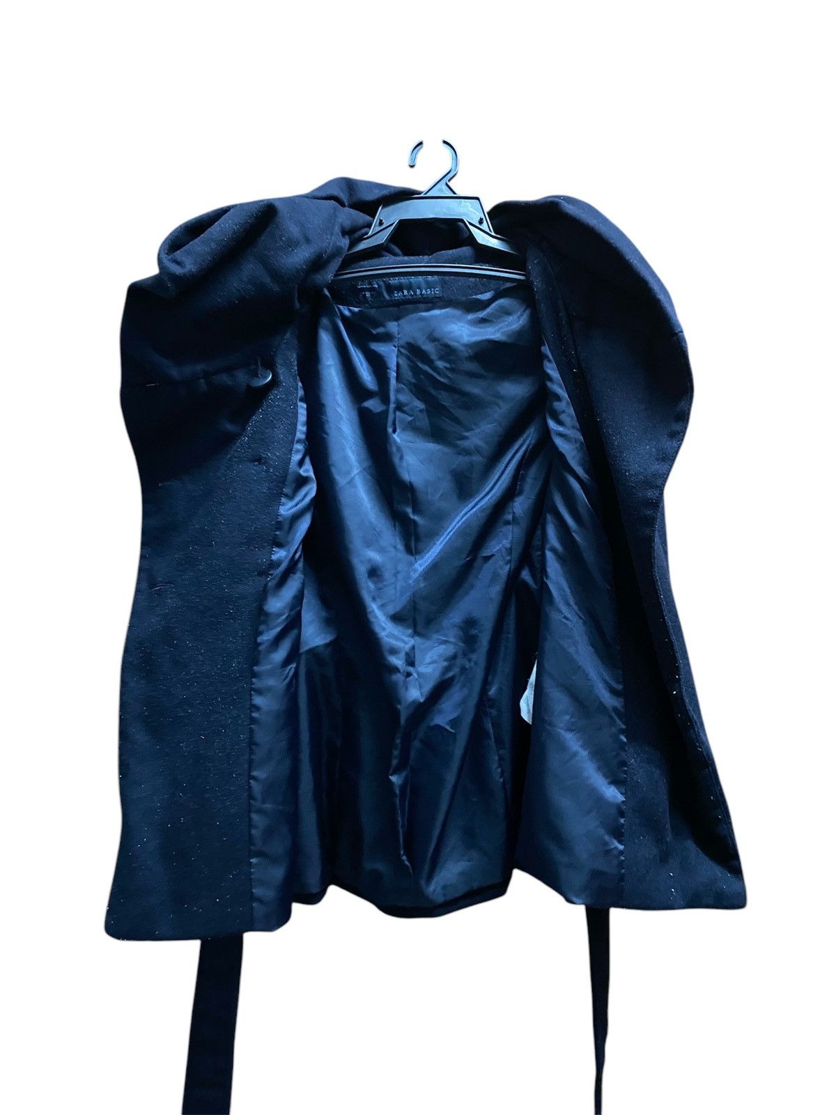 Designer × Zara Zara Basic Hoodie Double Breasted Blue Coat Size XS / US 0-2 / IT 36-38 - 4 Thumbnail