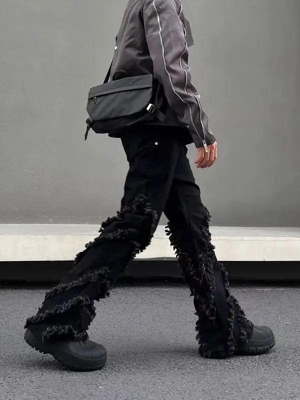 VIBE Vintage fringed raw edge bootcut jeans Size US 36 / EU 52 - 4 Thumbnail