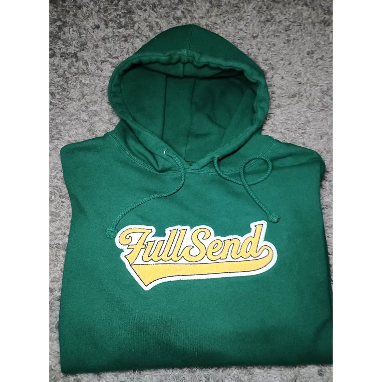 Vintage Nelk Boys Full Send Hoodie Sweatshirt Green Yellow Adult XL Size US XL / EU 56 / 4 - 2 Thumbnail