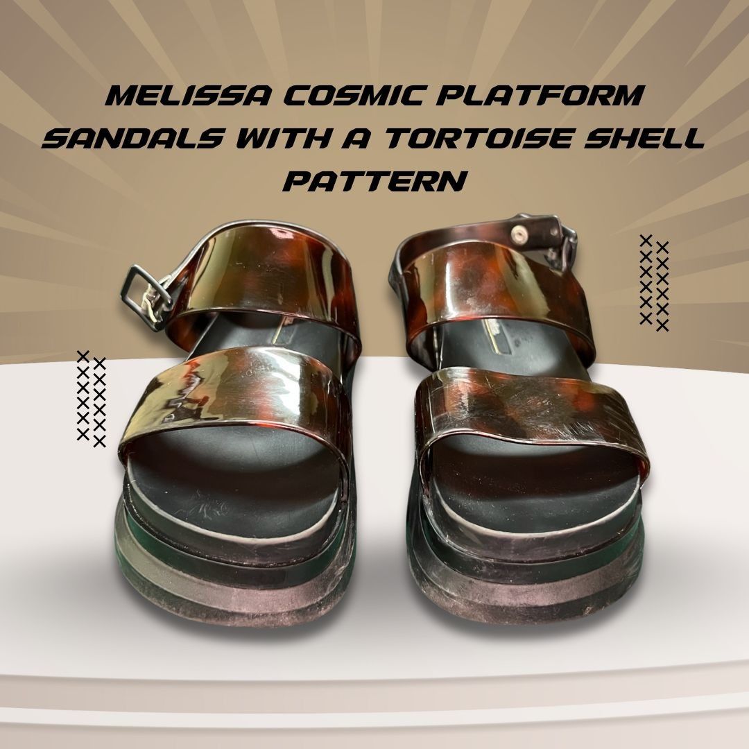 Melissa Melissa Cosmic Platform Sandals With Tortoise Shell Pattern Size US 8 / IT 38 - 1 Thumbnail