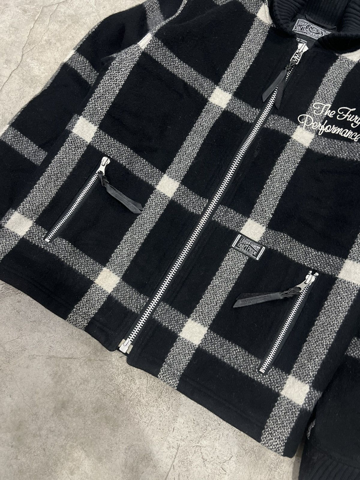 Neighborhood Neighborhood Drifter Short W-JKT Check Wool Work Rib Jacket Size US M / EU 48-50 / 2 - 3 Thumbnail