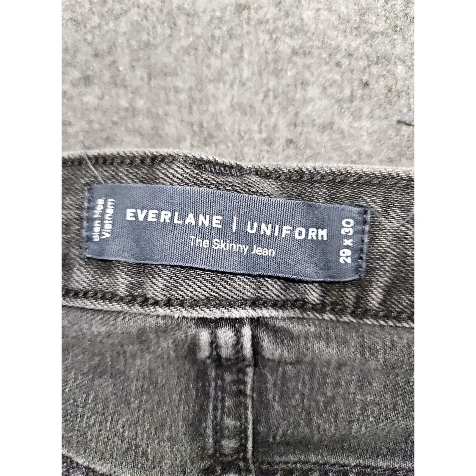 Everlane VINTAGE Everlane Uniform Skinny Jeans Men's 29x30 Black Low Rise Stretch Casual Preppy Size US 29 - 2 Thumbnail