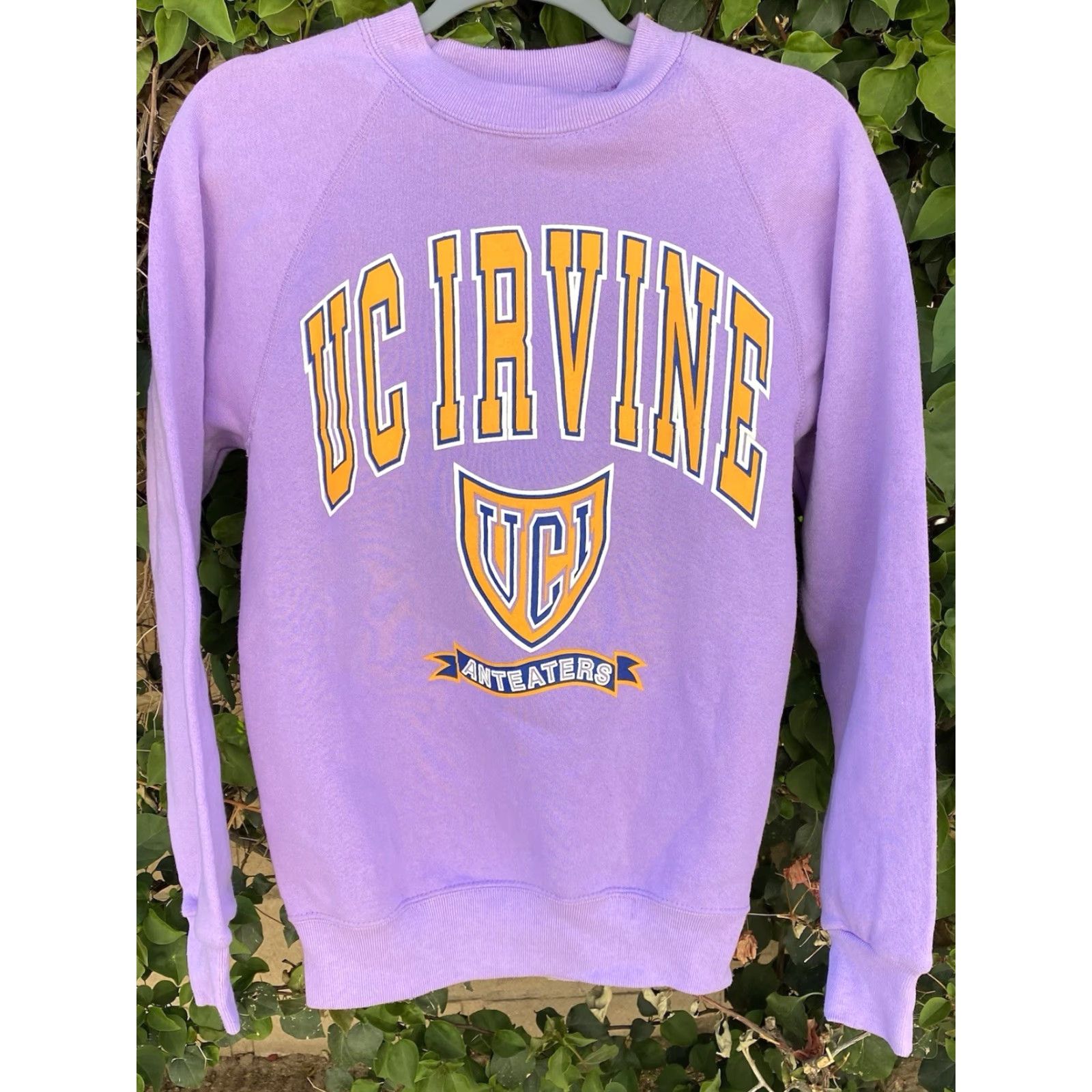 Soffe VINTAGE Soffe UC Irvine UCI Anteaters Raglan Sweatshirt Shirt Unisex Adults S Purple 34-36 University 90s Boys Girls Mens Womens Size US S / EU 44-46 / 1 - 5 Thumbnail