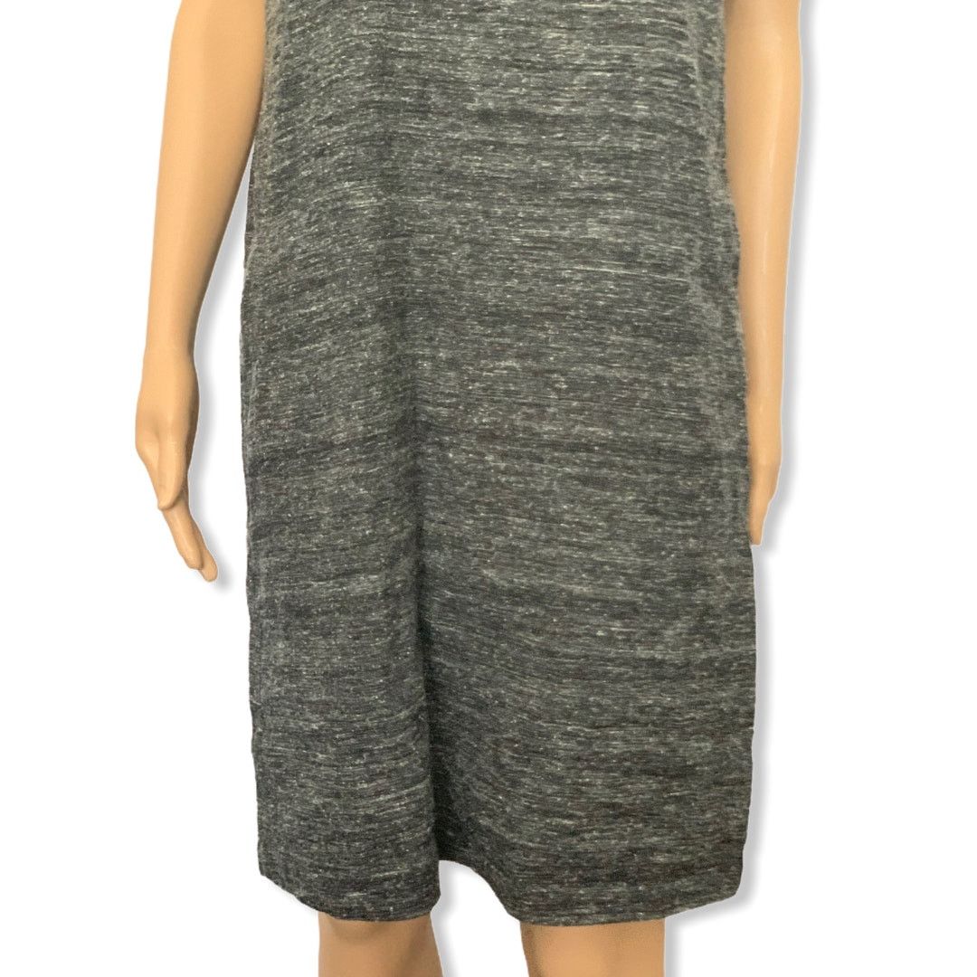 Eileen Fisher NEW Eileen Fisher Heathered Gray Silk Linen Shift Dress S Size S / US 4 / IT 40 - 5 Thumbnail