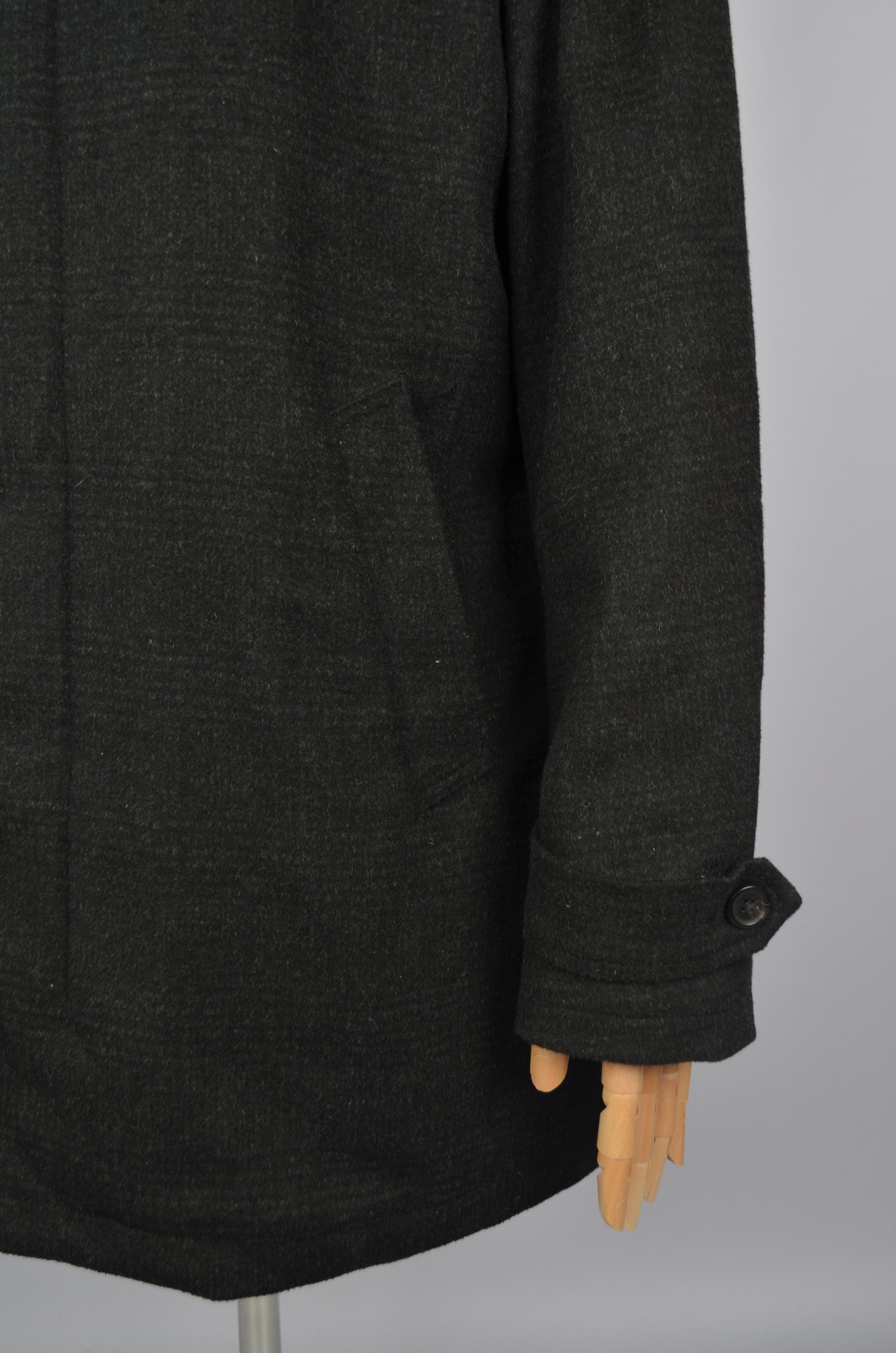 Brooks Brothers × Designer Brooks Brothers "346" Check Dark Grey Wool Car Pea Coat Sz L Size US L / EU 52-54 / 3 - 17 Thumbnail
