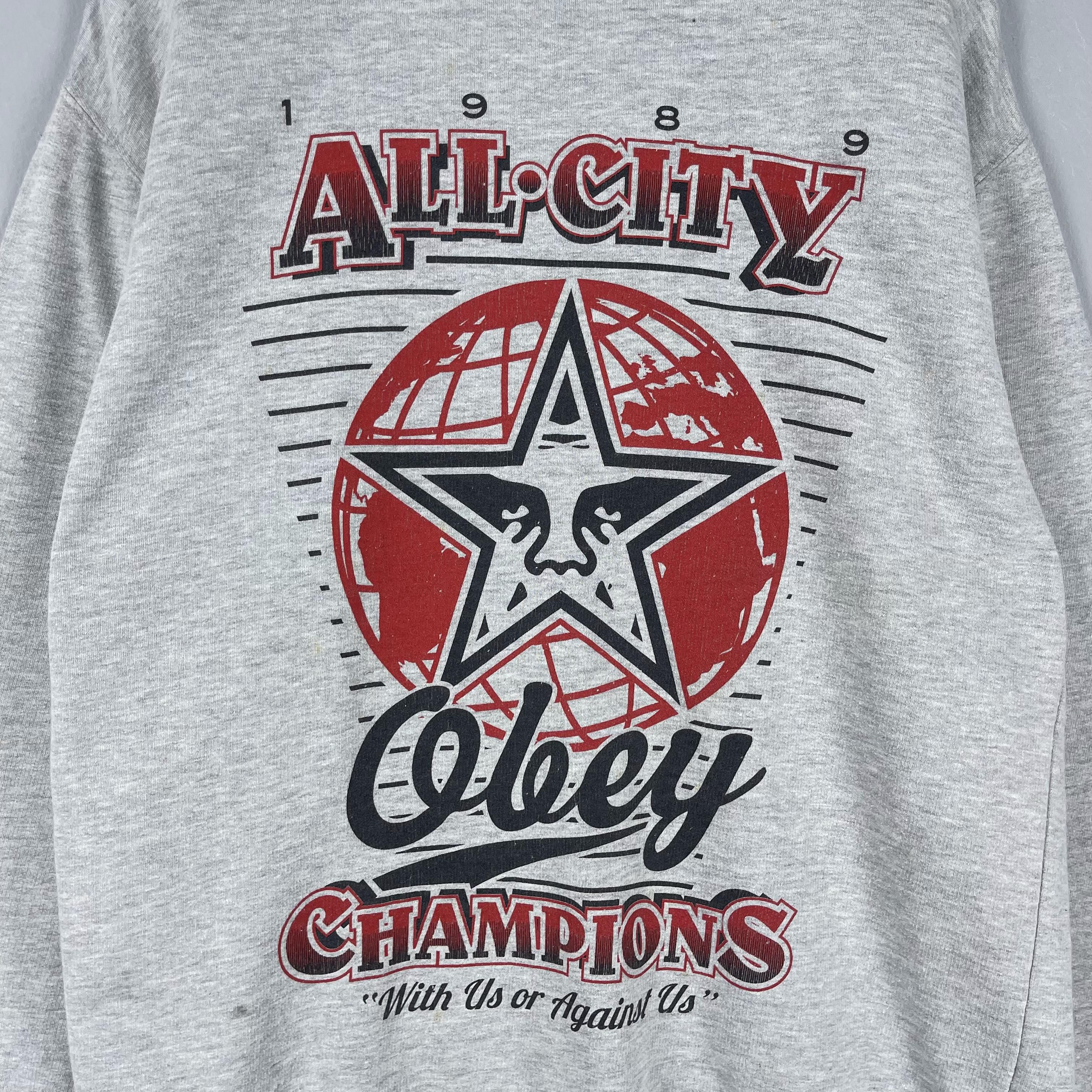 Obey Vintage Y2K OBEY All City Champions Crewneck Sweatshirt Size US L / EU 52-54 / 3 - 2 Thumbnail