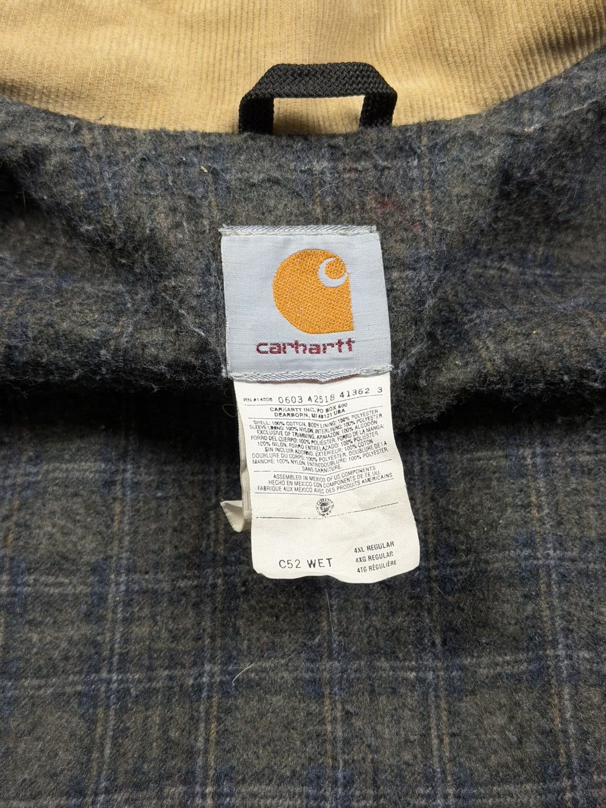 Carhartt Vintage Carhartt C52 4XL Ranch Blanket Lined Chore Jacket Size US XXL / EU 58 / 5 - 10 Thumbnail