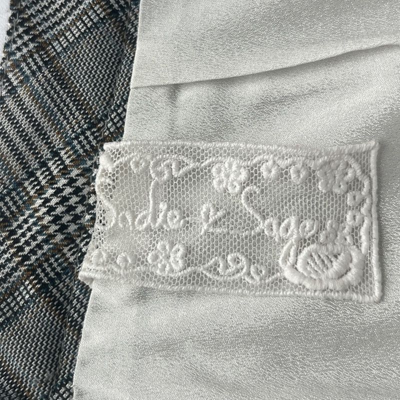 Designer Sadie & Sage Women's Black & White Plaid Wrap Skirt Small Size 27" / US 4 / IT 40 - 5 Thumbnail