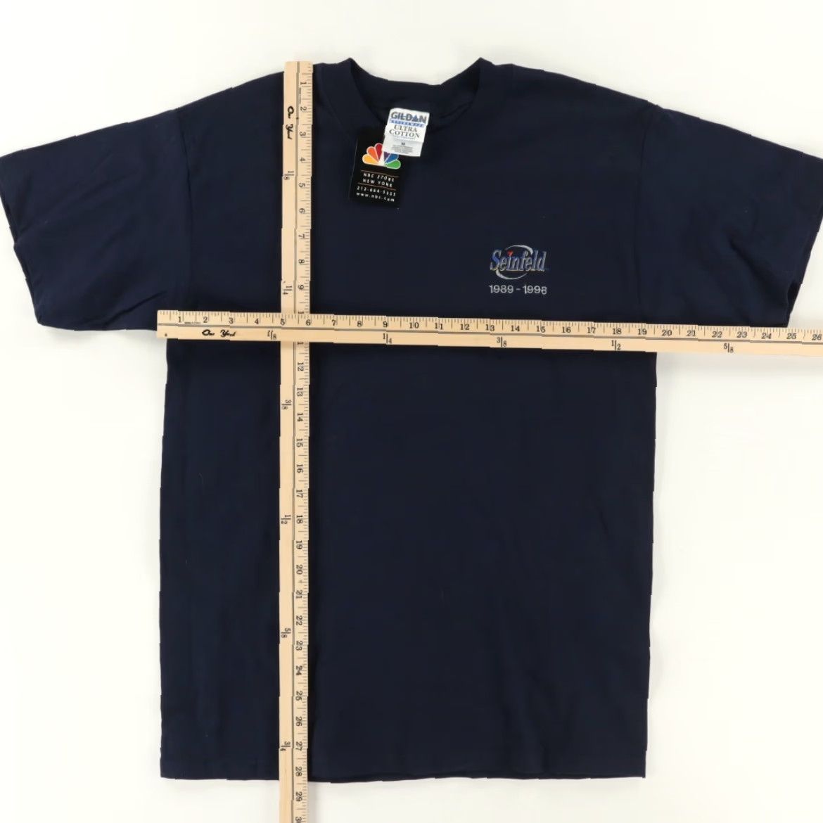 Gildan VTG Gildan Seinfeld NBC Store Solid T-Shirt Navy Men's M Shirt Men VTG Seinfeld NBC Store Navy M Size US M / EU 48-50 / 2 - 3 Thumbnail