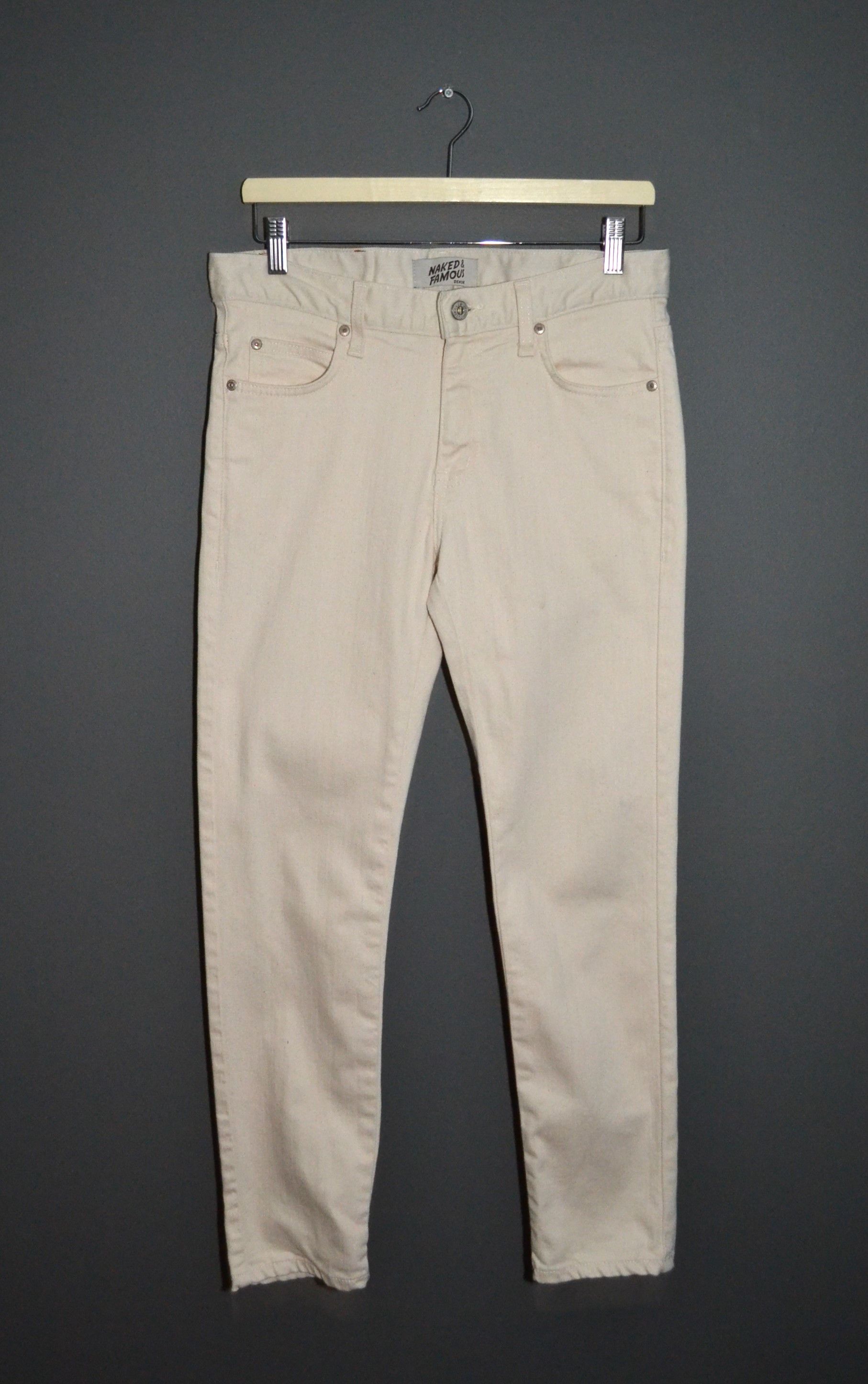 Naked & Famous Naked & Famous Super Guy Natural Seed Denim 31 Jeans Size US 31 - 1 Thumbnail