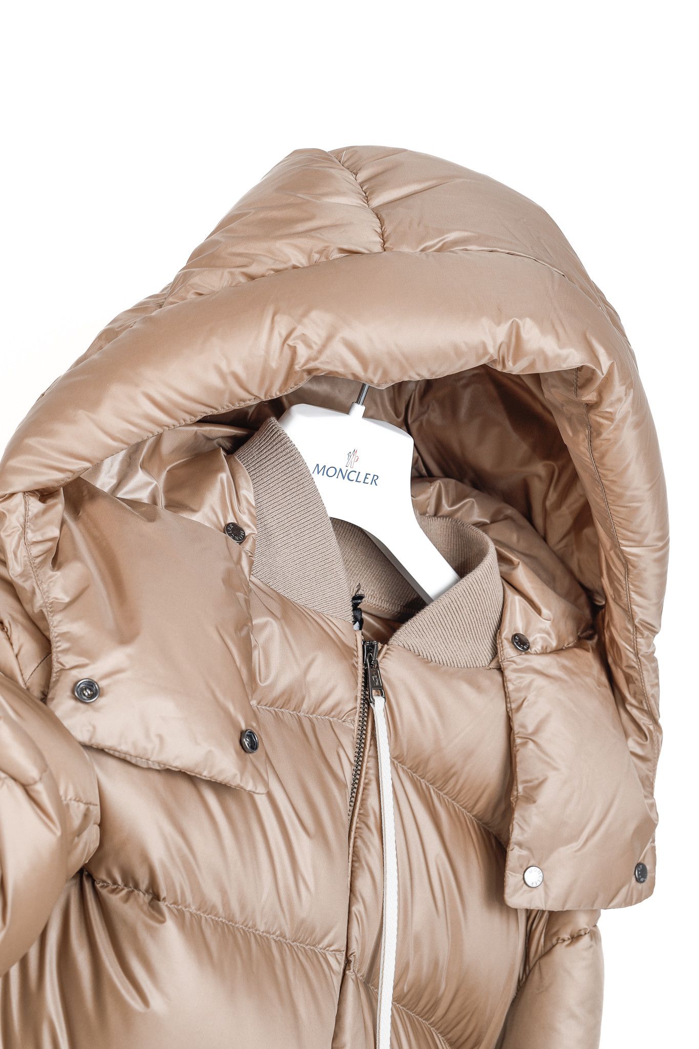 Moncler Moncler x Lulu Li Posterus Camel Hooded Short Down Jacket Size M / US 6-8 / IT 42-44 - 8 Thumbnail