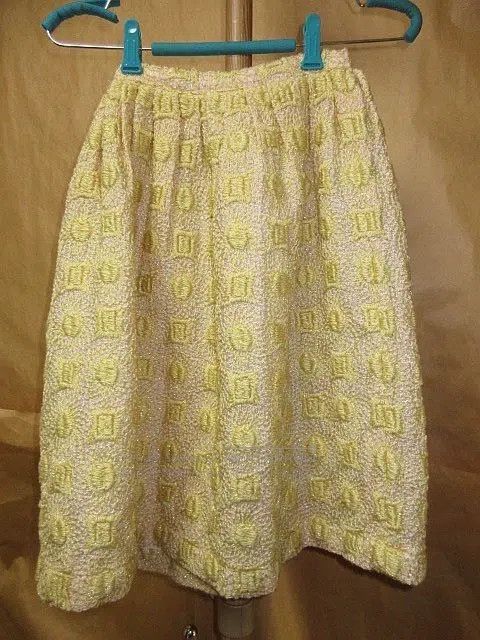 Comme des Garcons Comme Des Garcons size S Gold Retro Patterned Skirt Size 23" - 2 Thumbnail