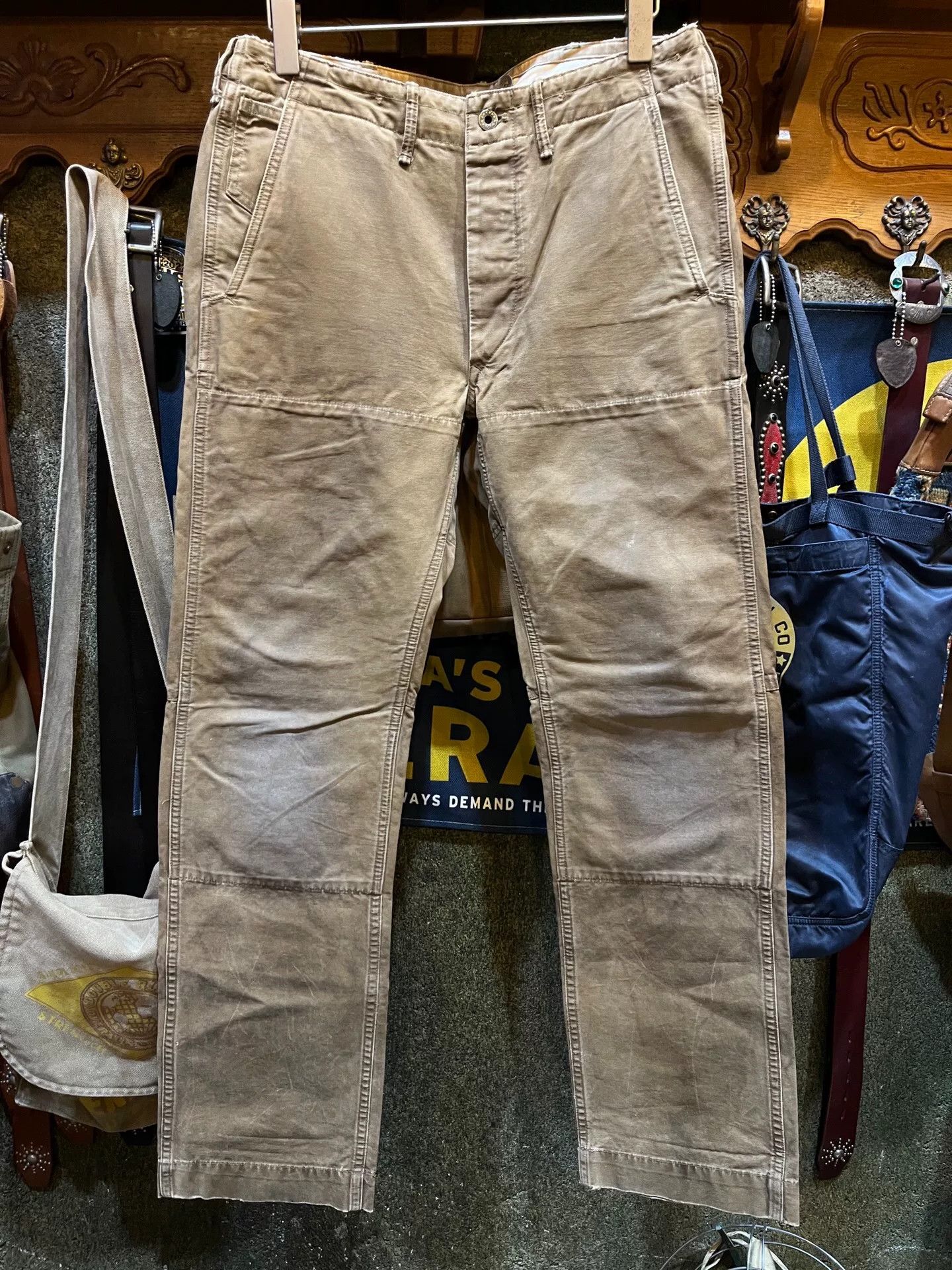 RRL Ralph Lauren rrl waxed work pants by ralph lauren Size US 32 / EU 48 - 1 Thumbnail