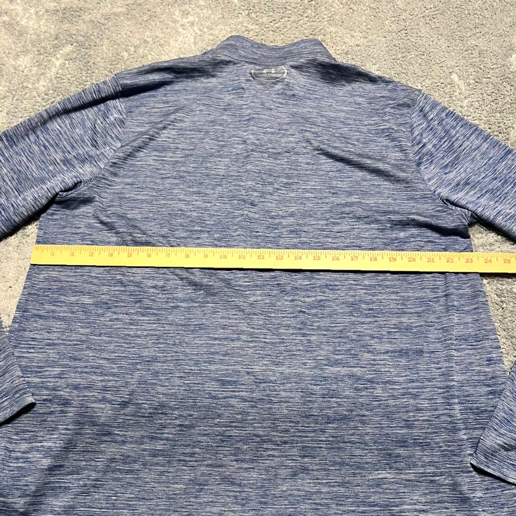 Under Armour Under Armour Shirt Mens XXL Quarter Zip Performance Long Sleeve Blue Size US XXL / EU 58 / 5 - 4 Thumbnail