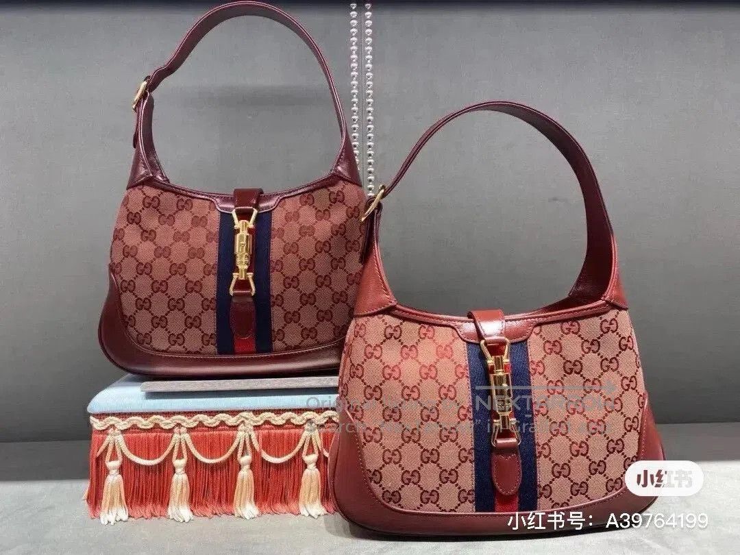 Gucci Gucci Jackie 1961 Red Denim Bag. Size ONE SIZE - 3 Thumbnail