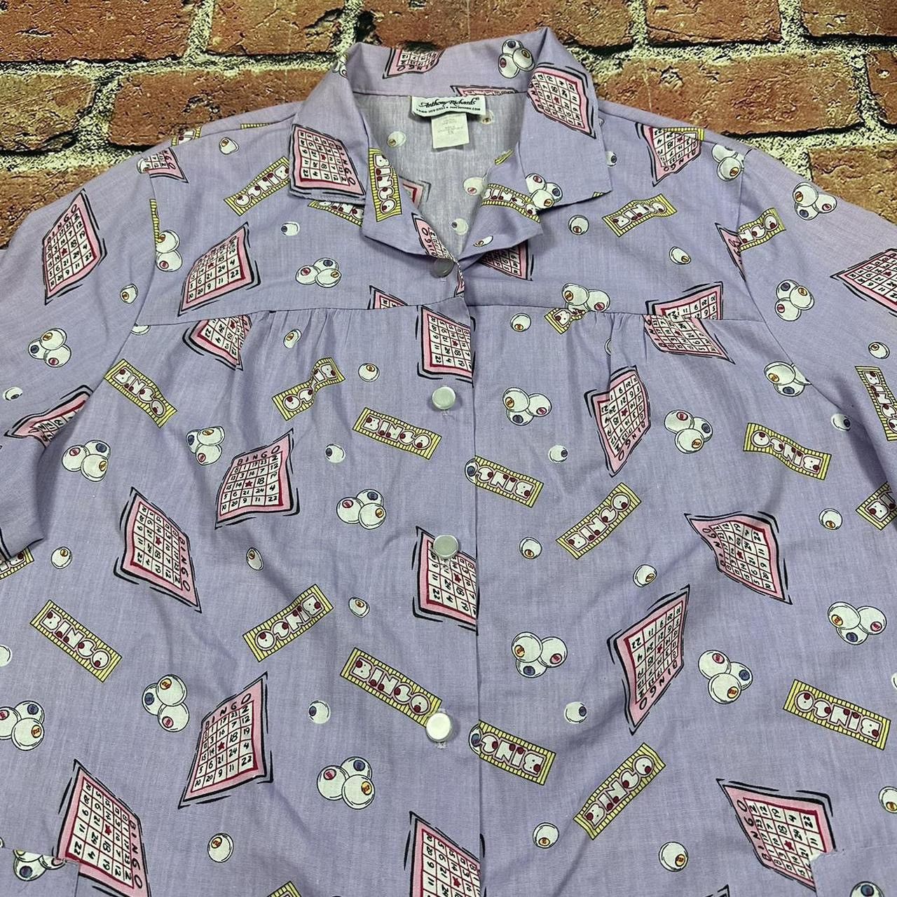 Vintage Vintage Anthony Richards Bingo All Over Print ButtonUp Shirt Size XL / US 12-14 / IT 48-50 - 3 Thumbnail