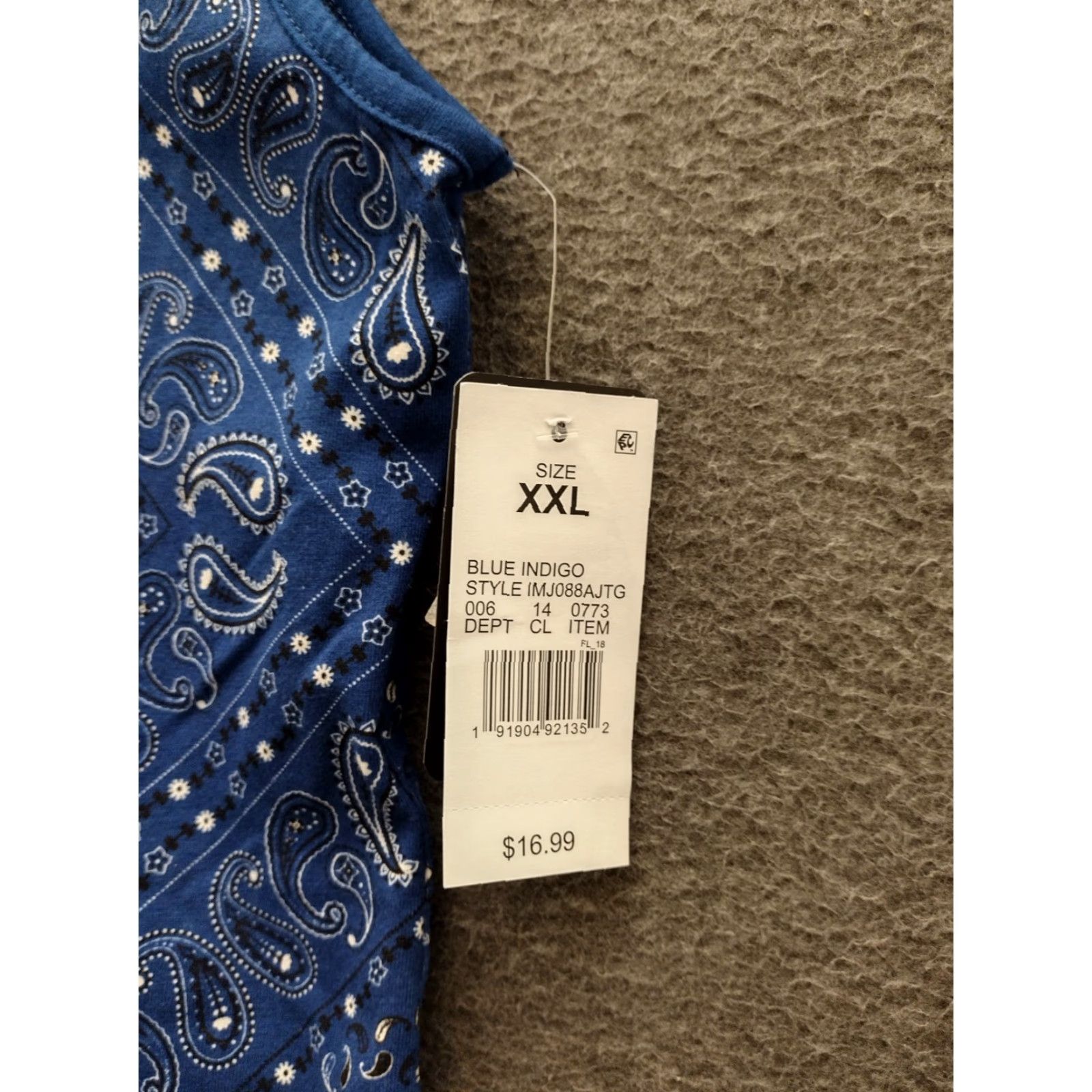 Vintage Isaac Morris Cotton Blend Bodysuit Sleeveless Women's XXL Blue Paisley Bandana Size XXL / US 16-18 / IT 52-54 - 6 Thumbnail