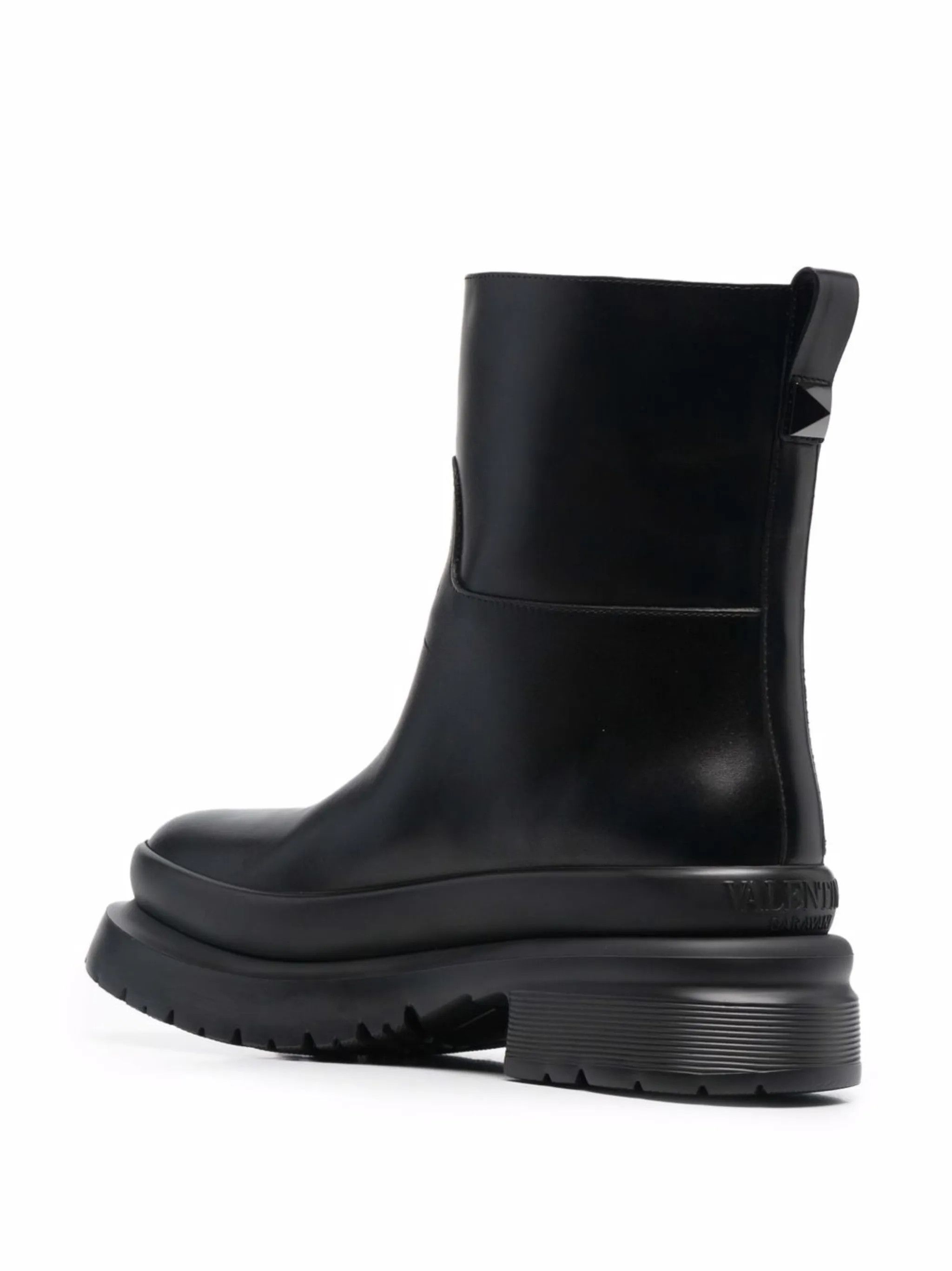 Valentino o1y0525 Logo Ankle Boots in Black Size US 11 / EU 44 - 3 Thumbnail
