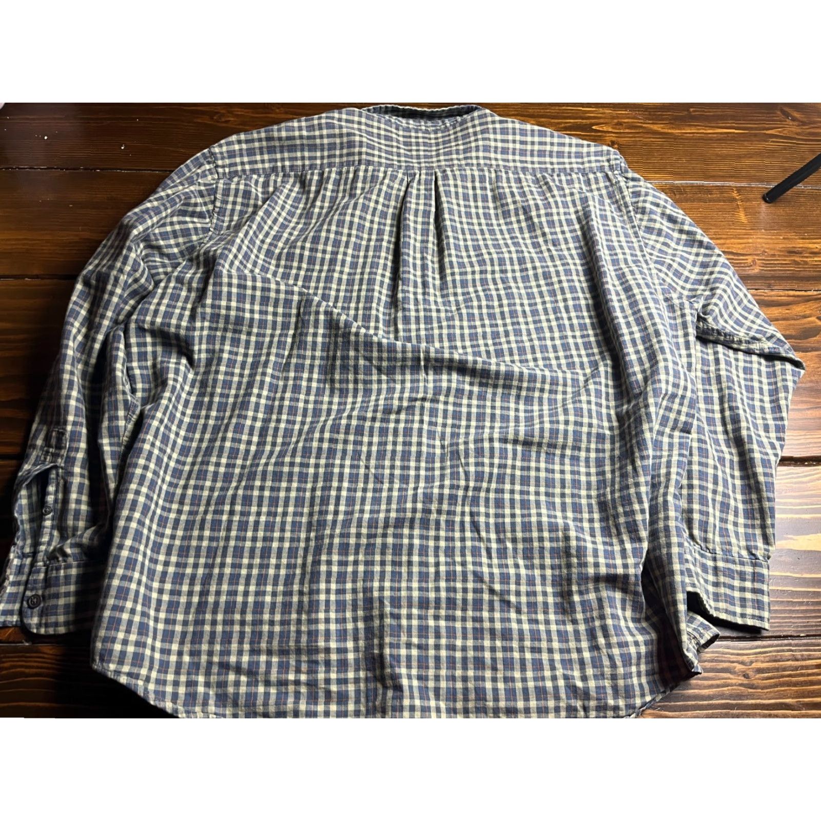 American Eagle Outfitters VINTAGE American Eagle Outfitters Shirt Mens XL Navy Blue Tan Orange Button Up Size US XL / EU 56 / 4 - 2 Thumbnail